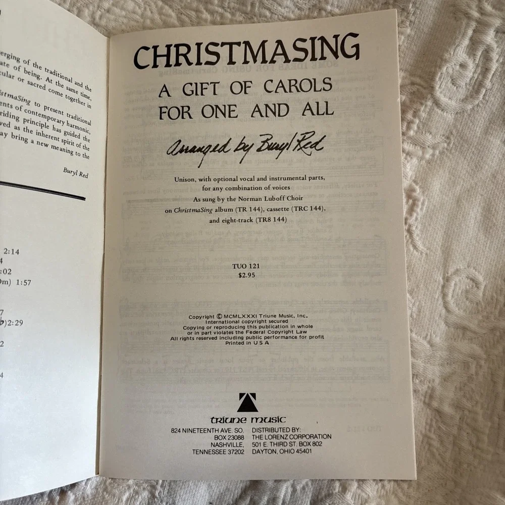 N/A christmasing songbook